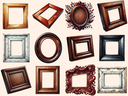 Wooden Frames (P1) Clipart frame clipart - Wonders Artist