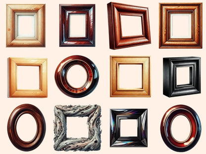 Wooden Frames (P2) Clipart frame clipart - Wonders Artist