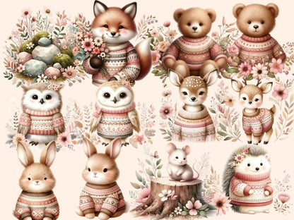 Woodland Animals Clipart adorable animals png - Wonders Artist