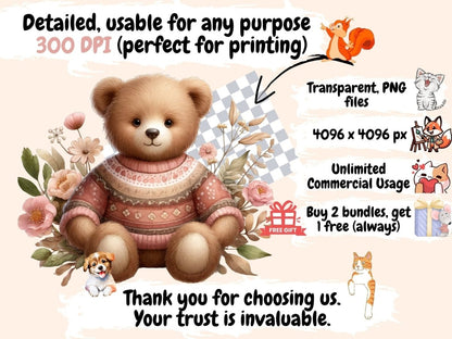 Woodland Animals Clipart adorable animals png - Wonders Artist