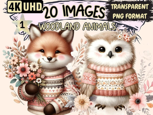 Woodland Animals Clipart adorable animals png - Wonders Artist