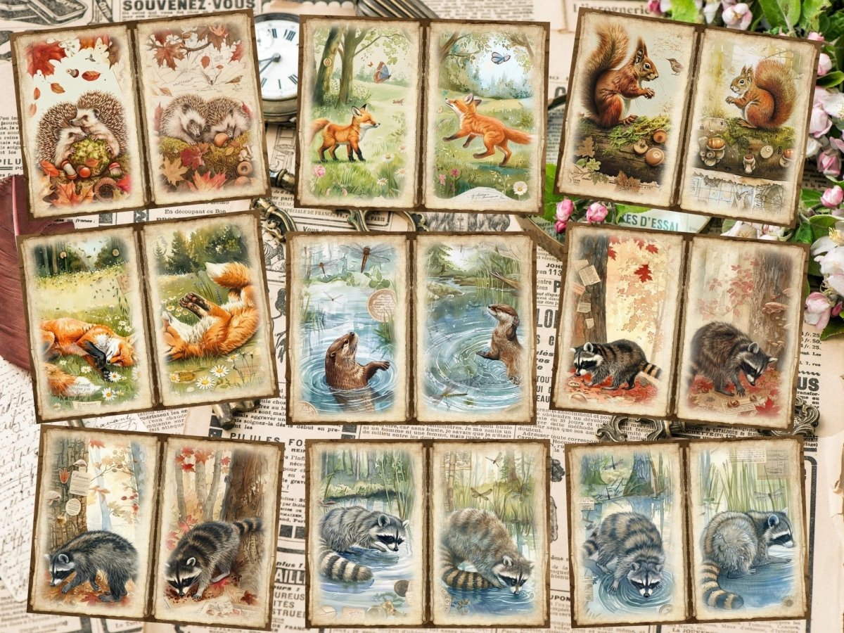 Woodland Animals Journal Pages (P3) Animal Ephemera - Wonders Artist