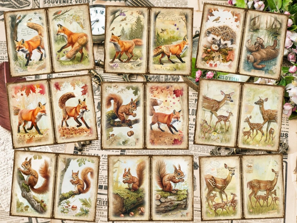 Woodland Animals Journal Pages (P3) Animal Ephemera - Wonders Artist