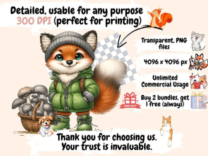 Woodland Animals (P2) Clipart adorable animals png - Wonders Artist
