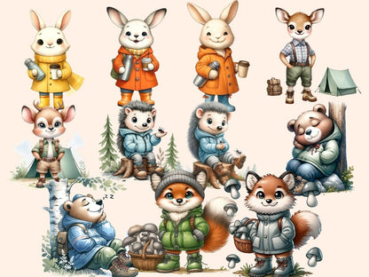 Woodland Animals (P2) Clipart adorable animals png - Wonders Artist