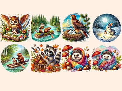 Woodland Animals (P6) Clipart Animal Clipart - Wonders Artist