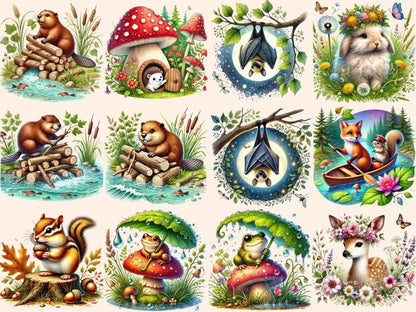 Woodland Animals (P7) Clipart Animal Clipart - Wonders Artist