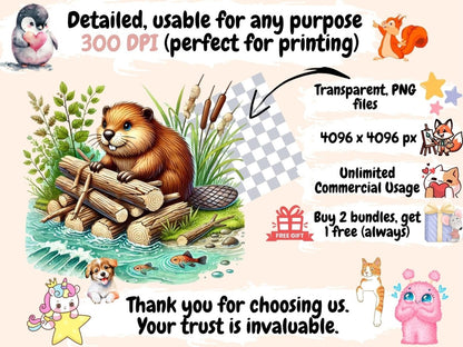 Woodland Animals (P7) Clipart Animal Clipart - Wonders Artist
