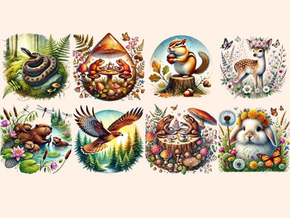 Woodland Animals (P7) Clipart Animal Clipart - Wonders Artist