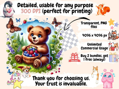 Woodland Animals (P8) Clipart Animal Clipart - Wonders Artist