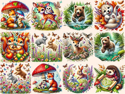 Woodland Animals (P9) Clipart Animal Clipart - Wonders Artist