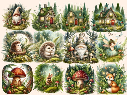 Woodland Clipart cute animals clipart - Wonders Artist