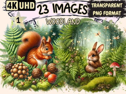 Woodland Clipart cute animals clipart - Wonders Artist