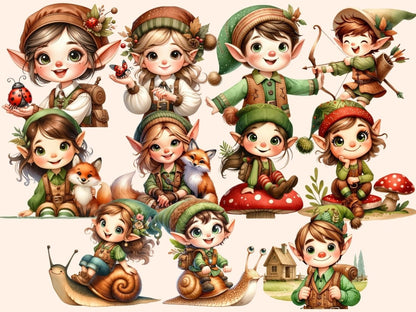 Woodland Elves Clipart archer elf clipart - Wonders Artist