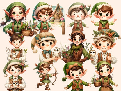 Woodland Elves Clipart archer elf clipart - Wonders Artist