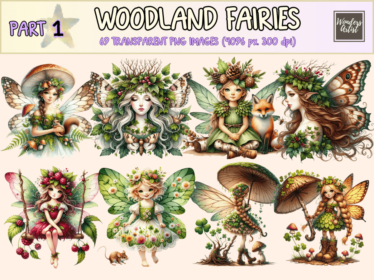Woodland Fairies Clipart autopost enchanted fairy clip fairy in woods clip - WondersArtist