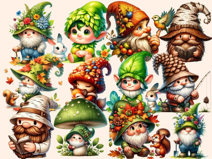 Woodland Gnomes Clipart enchanted gnome clip - Wonders Artist