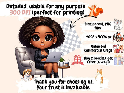 Work Women Clipart black girl clipart - Wonders Artist