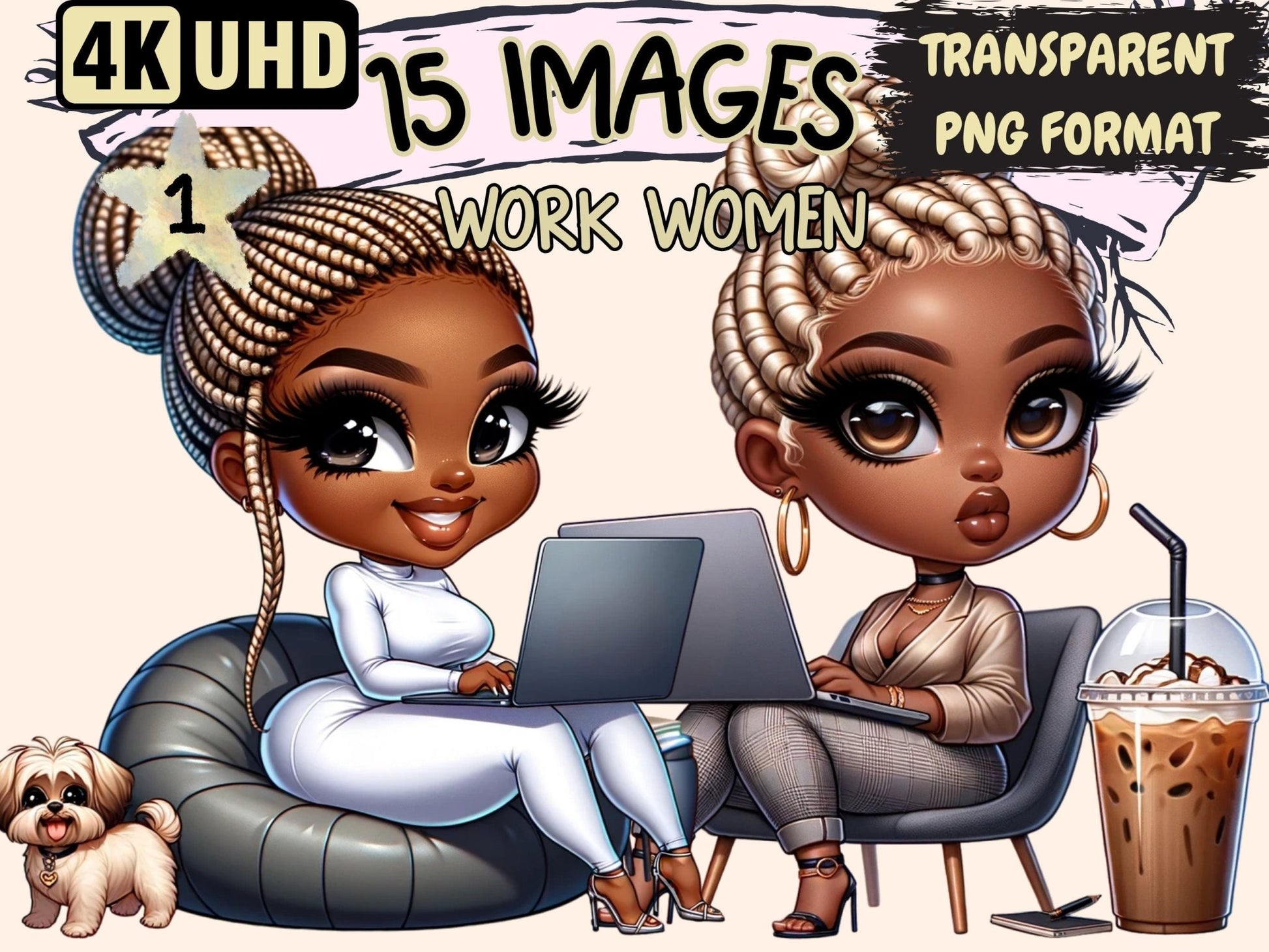 Work Women Clipart - High - Quality Instant Digital Download for Creative Projects