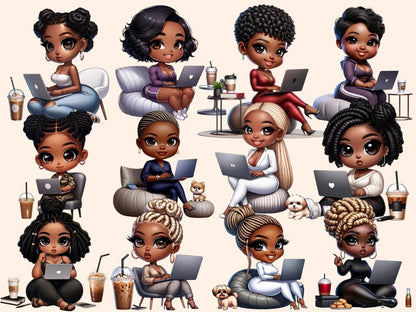 Work Women Clipart black girl clipart - Wonders Artist