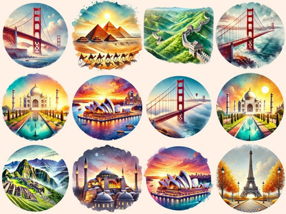 World Heritage Sites Clipart cultural clipart - Wonders Artist