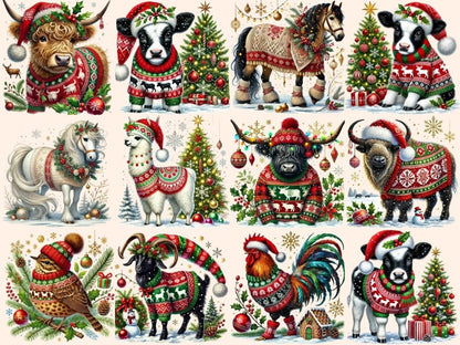 X - mas Animals Clipart Christmas Creatures - Wonders Artist