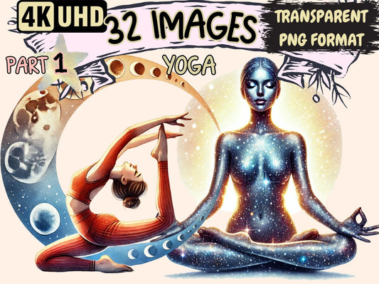 Yoga Clipart - High - Quality Instant Digital Download for Creative Projects