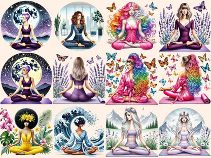 Yoga Girls Clipart Cute girl art - Wonders Artist