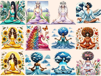 Yoga Girls Clipart Cute girl art - Wonders Artist