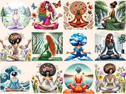 Yoga Girls Clipart Cute girl art - Wonders Artist