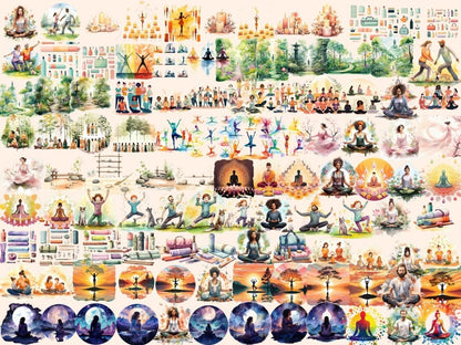 Yoga Watercolor Clipart cute yoga clipart - Wonders Artist