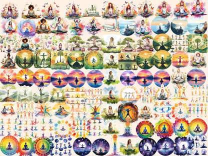 Yoga Watercolor Clipart cute yoga clipart - Wonders Artist