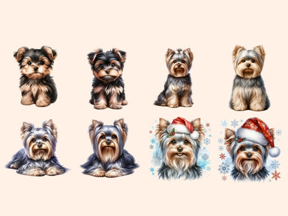 Yorkshire Terriers Clipart Cute terrier art - Wonders Artist