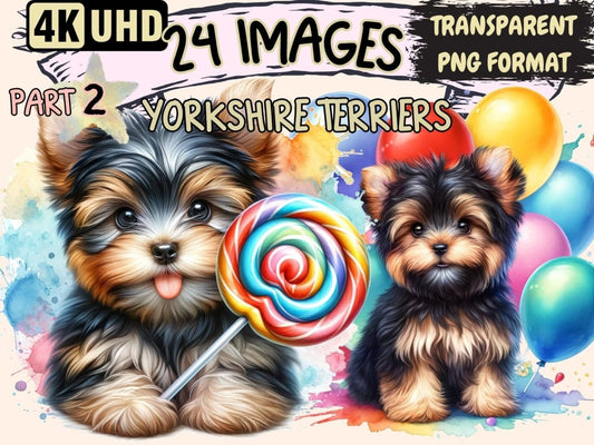Yorkshire Terriers (P2) Clipart Cute terrier art - Wonders Artist