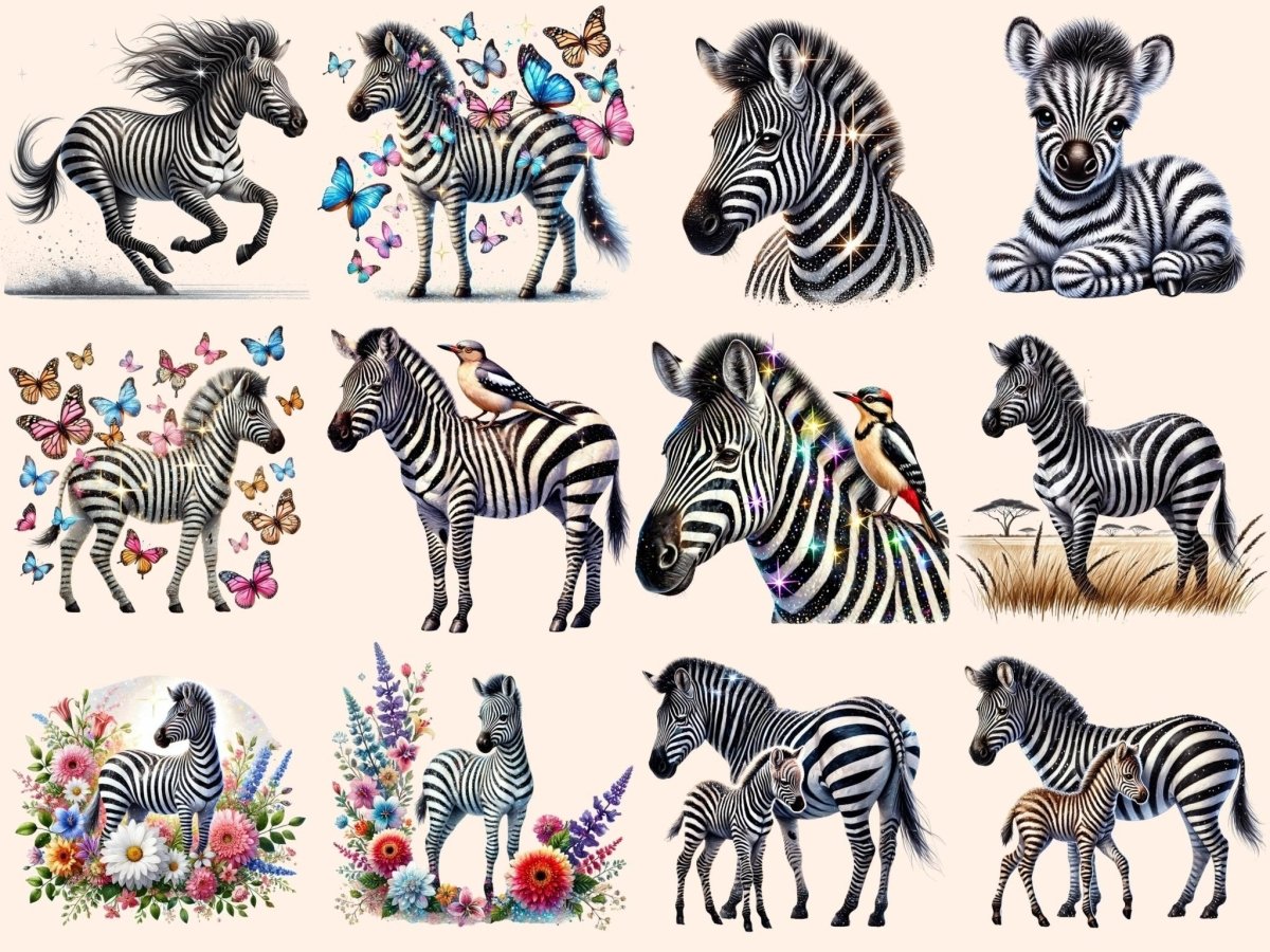 Zebras Clipart animal artwork - Wonders Artist