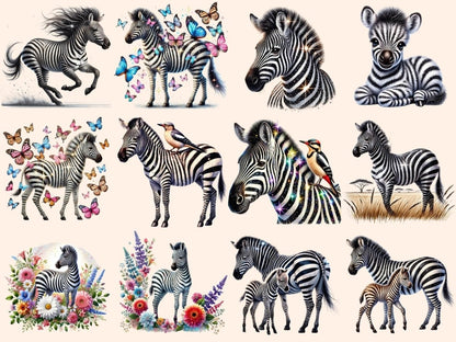Zebras Clipart animal artwork - Wonders Artist