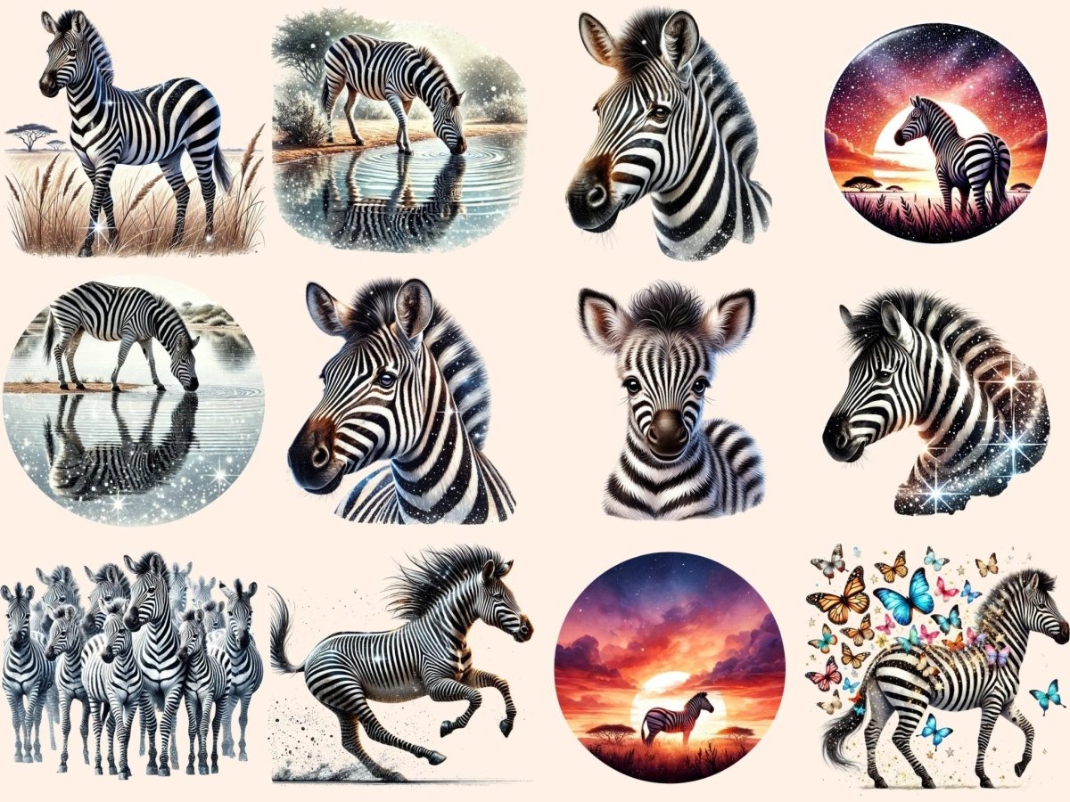Zebras Clipart animal artwork - Wonders Artist