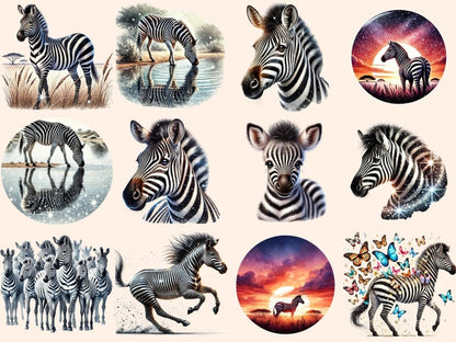 Zebras Clipart animal artwork - Wonders Artist