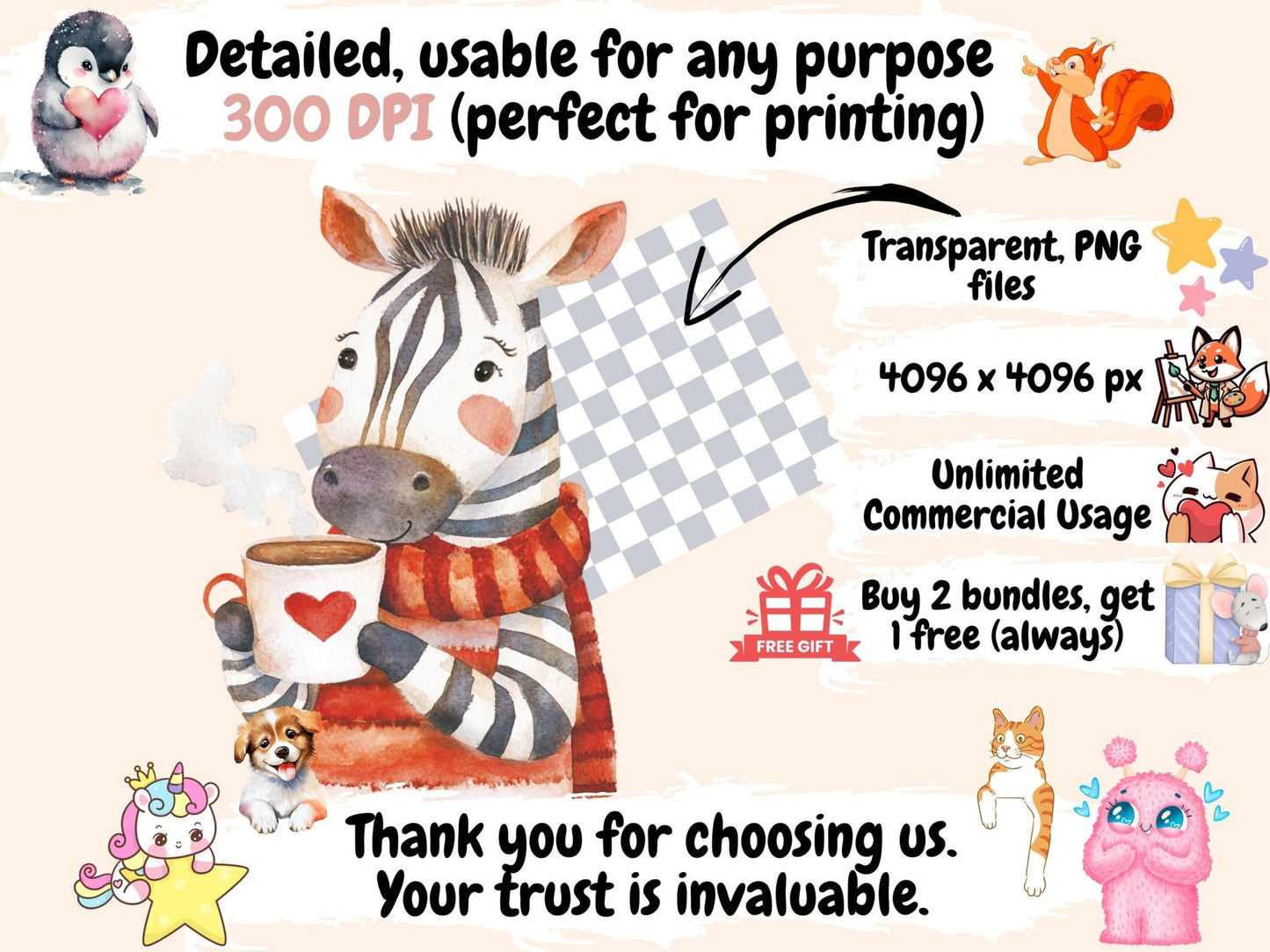 Zebras Watercolor Clipart - High - Quality Instant Digital Download for Creative Projects