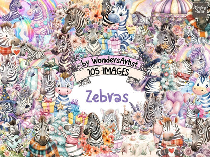 Zebras Watercolor Clipart African Zebra PNG - Wonders Artist