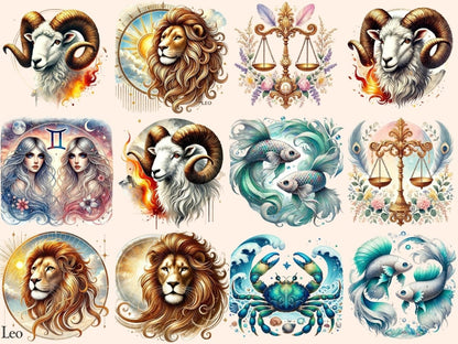 Zodiacs Clipart Cute zodiac art - Wonders Artist