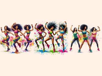Zumba Girls (P2) Clipart dance clipart - Wonders Artist