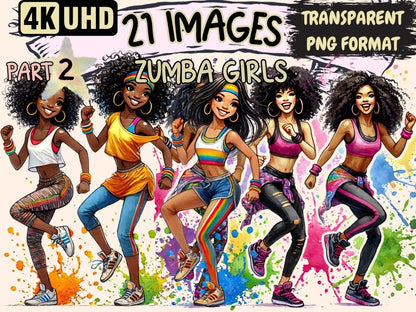 Zumba Girls (P2) Clipart dance clipart - Wonders Artist