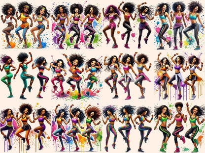 Zumba Girls (P2) Clipart dance clipart - Wonders Artist